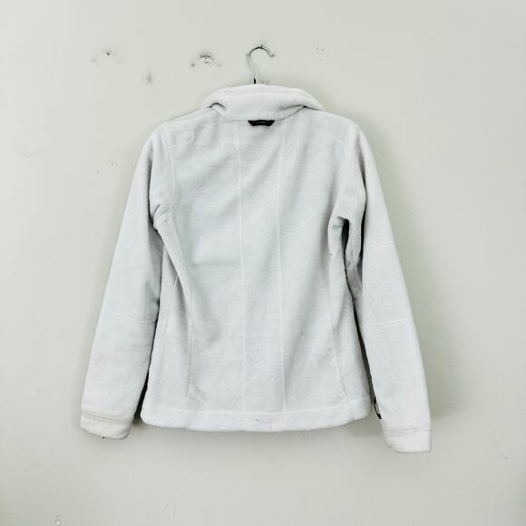 Columbia Women's White Full Zip Fleece Jacket Funnel Collar Size Small - Picture 8 of 8